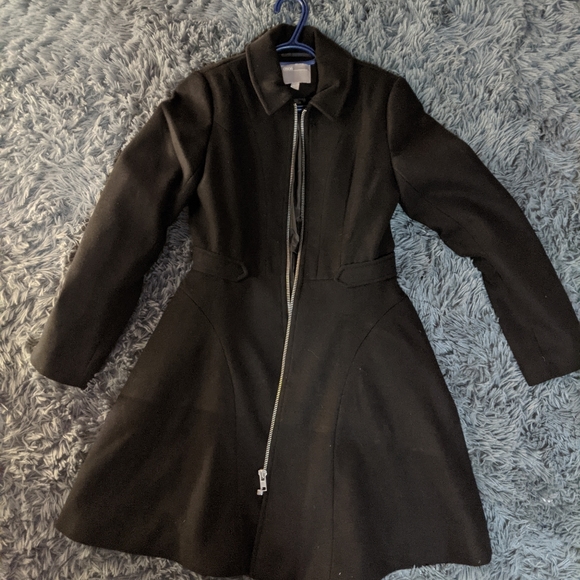 ASOS Design Swing Coat with front zip Small - Picture 3 of 4